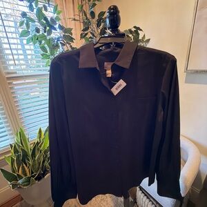 Chico's Women’s Black Casual Button Down Shirt